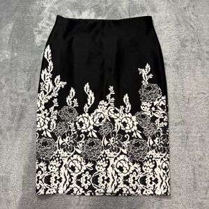 NYCC New York Clothing Co Black White Floral Pencil Skirt Women S Stretch